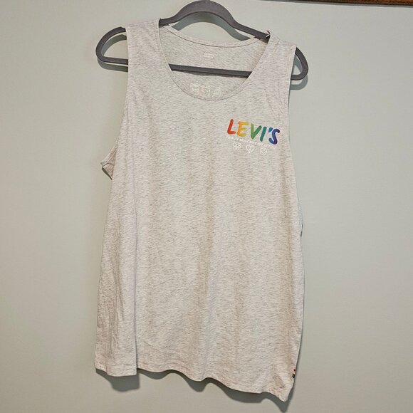 !!!NWT!!! Levi’s Light Gray Equality Tank, Large - Picture 1 of 7